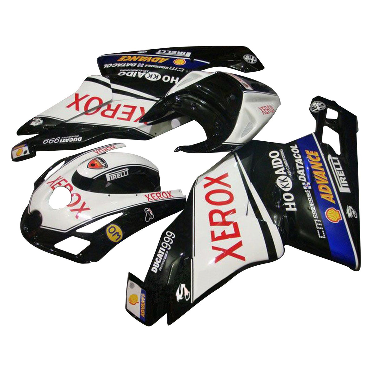 Amotopart 2003 2004 Ducati 999 749 Kit carena Style3 in bianco e nero