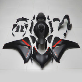 Amotopart 2008-2011 Honda CBR1000RR Matte Black with Red Fairing Kit