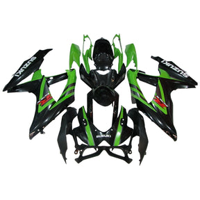 Amotopart 2008-2010 K8 GSXR 600/750 Suzuki Green&Black Fairing Kit