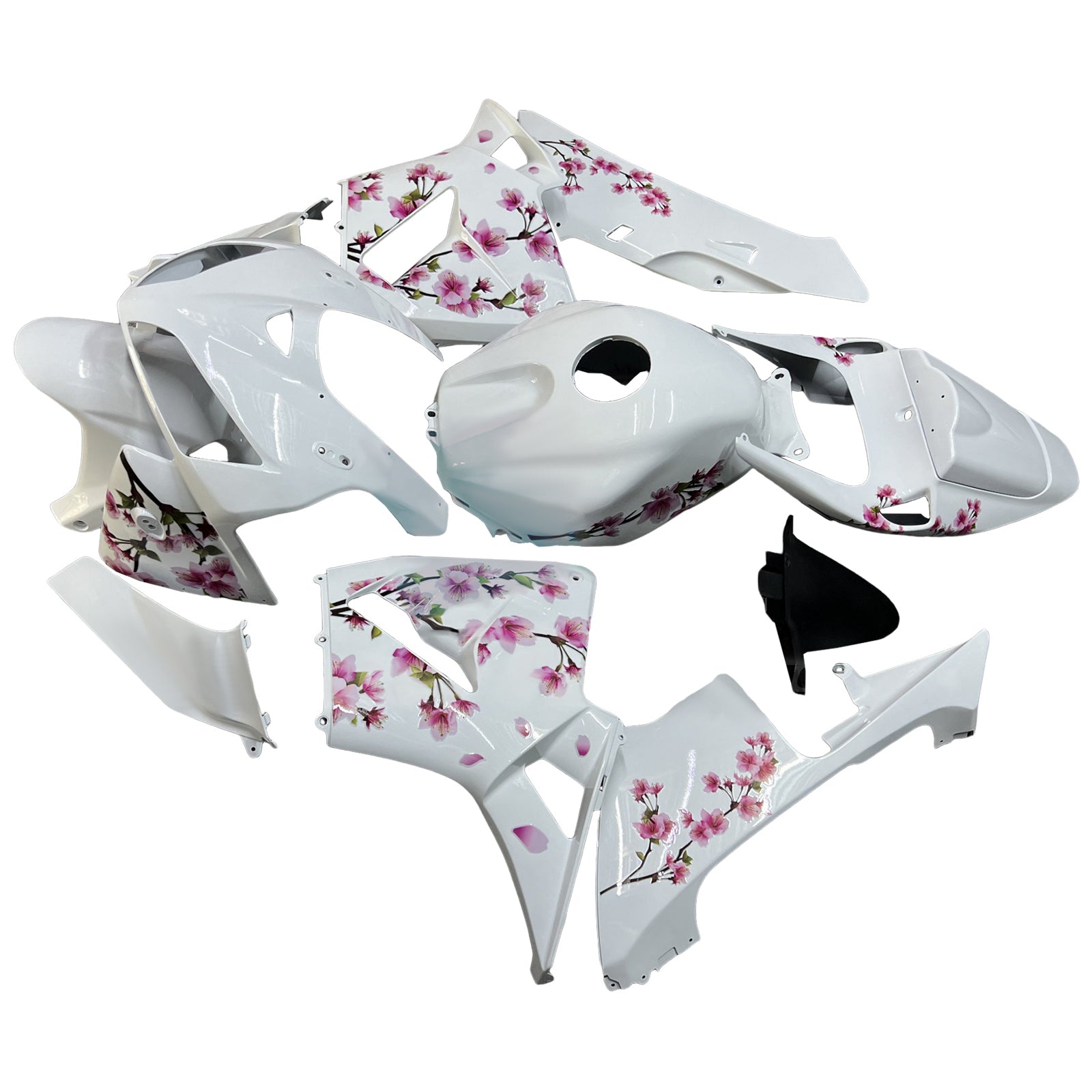Amotopart 2005-2006 Honda CBR600RR White Cherry Blossom Abzugskit