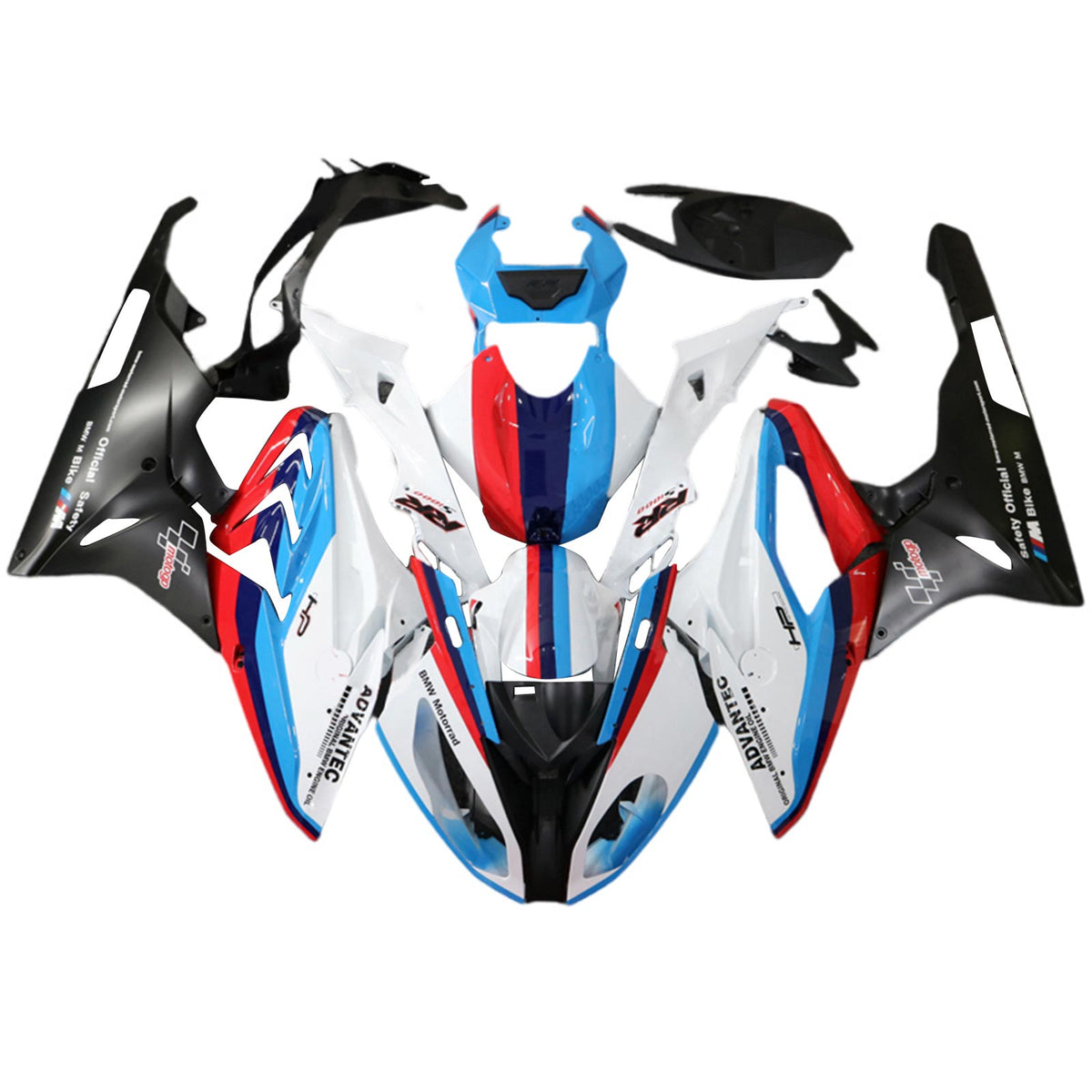 Amotopart BMW S1000RR 2015-2016 Blue&Red Style6 Fairing Kit