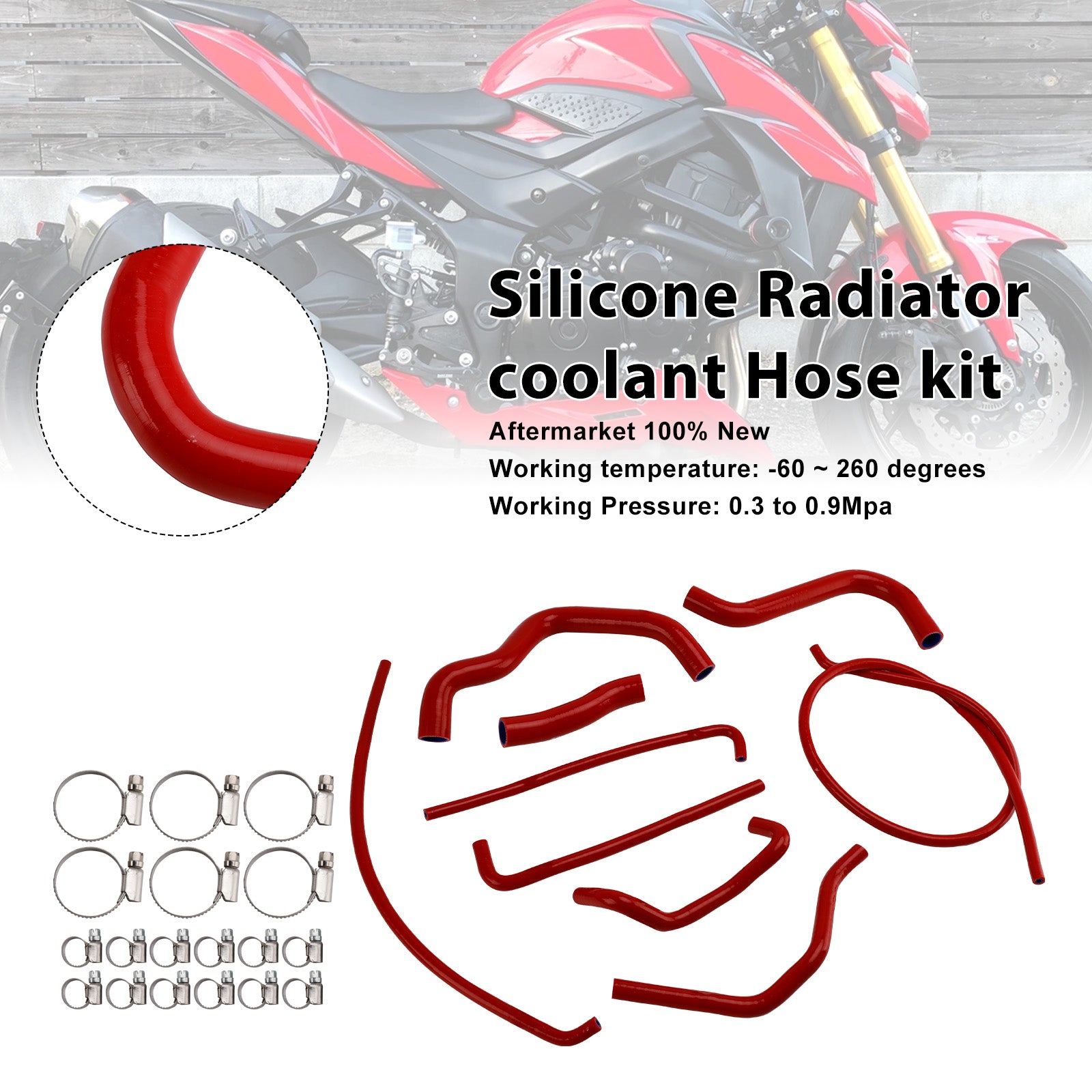 17-25 Suzuki GSX-S750 /Z 20 Silicone Radiator coolant Hose kit