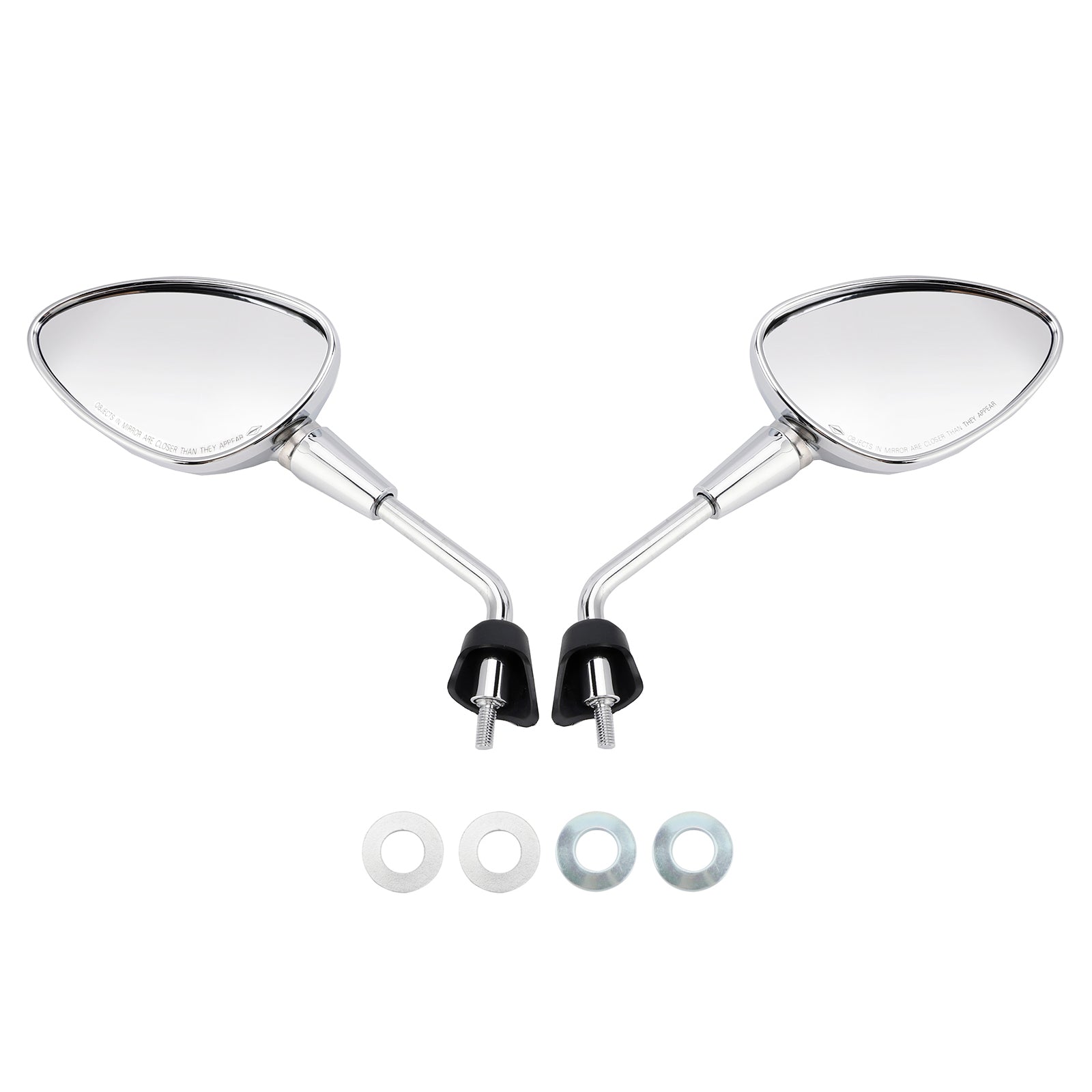 Vespa Sprint 50-150 Primavera 50-125 Gts 125 300 Pair Shorty Mirrors Chrome