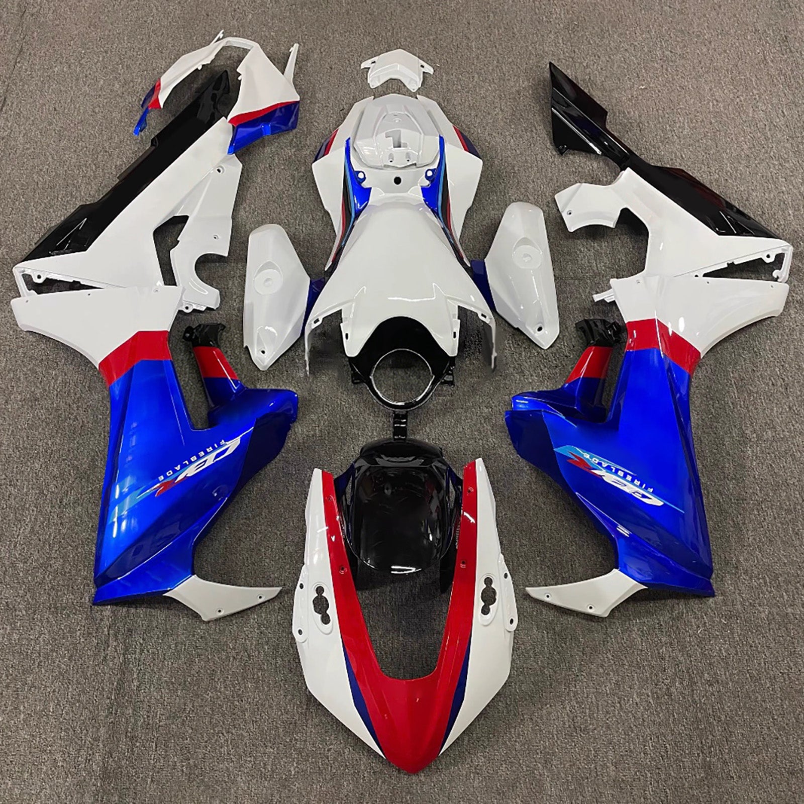 Amotopart 2017-2026 Honda CBR1000RR White/Blue Fairing Kit
