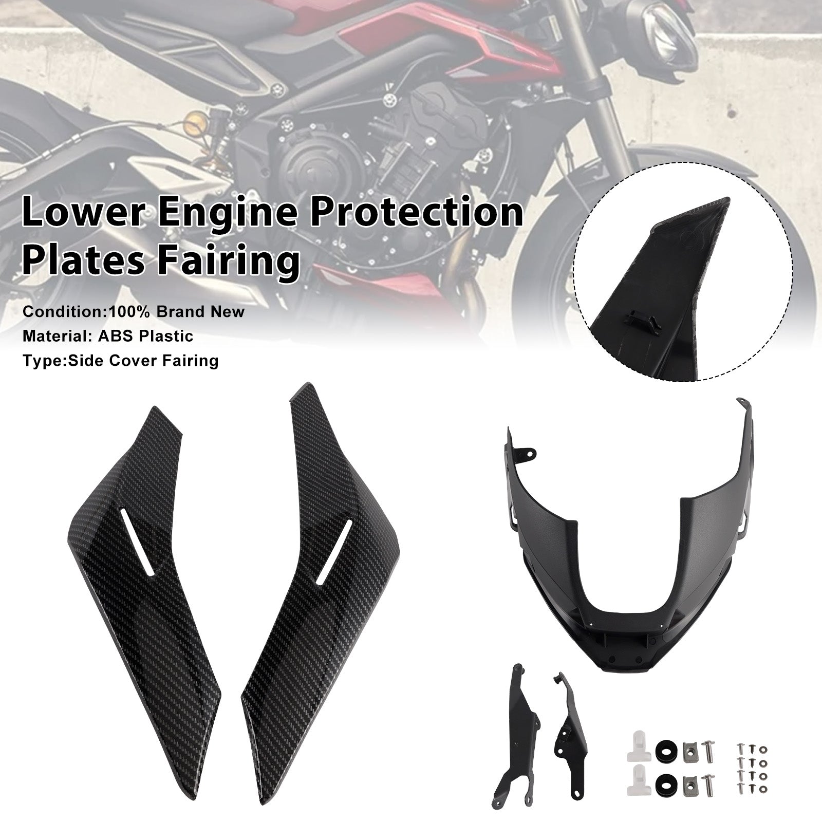 2023-2025 Street Triple 765 R/RSEngine Lower Belly Pan Panels Guard Fairing