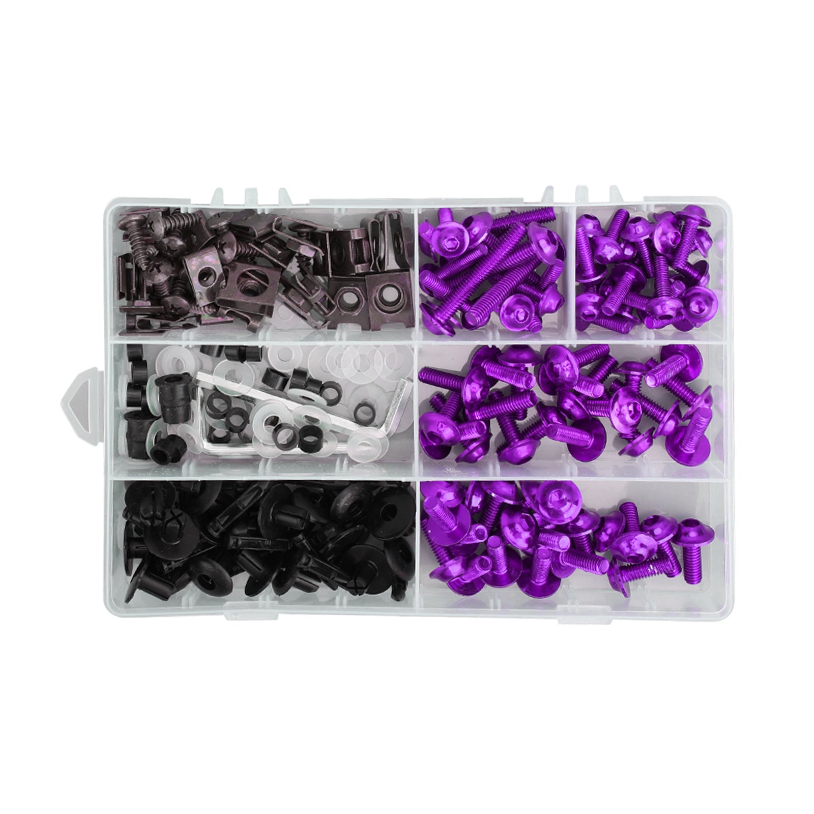 Amotopart 2008-2016 YZF 600 R6 Yamaha Kit de carénage violet et noir