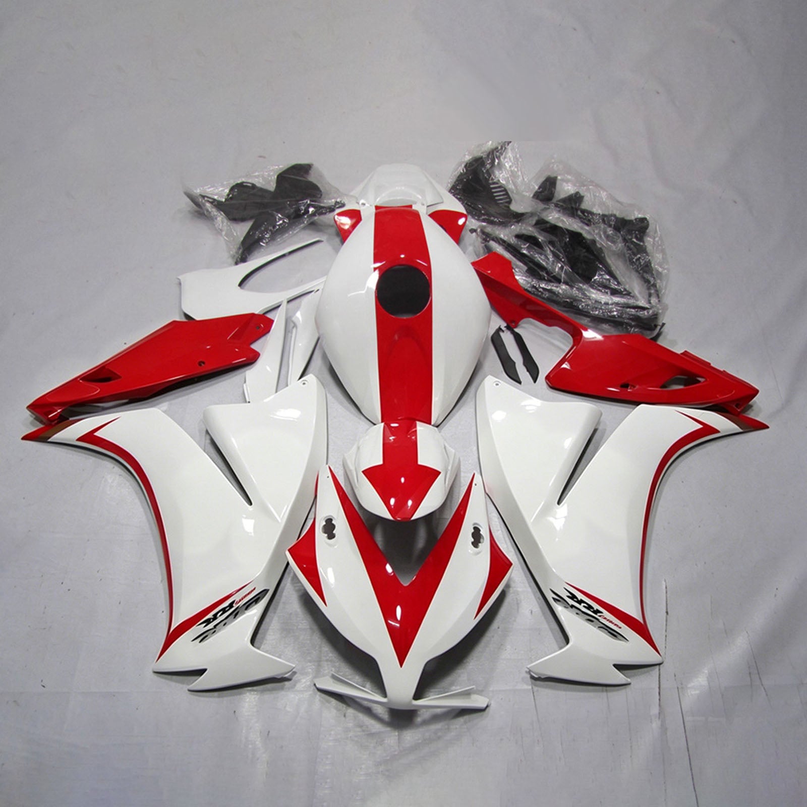 Amotopart 2012-2016 Honda CBR1000RR White/Red Fairing Kit