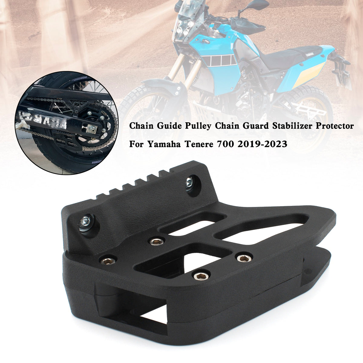 Chain Guide Pulley Chain Guard Stabilizer For Yamaha Tenere 700 XTZ 2019+