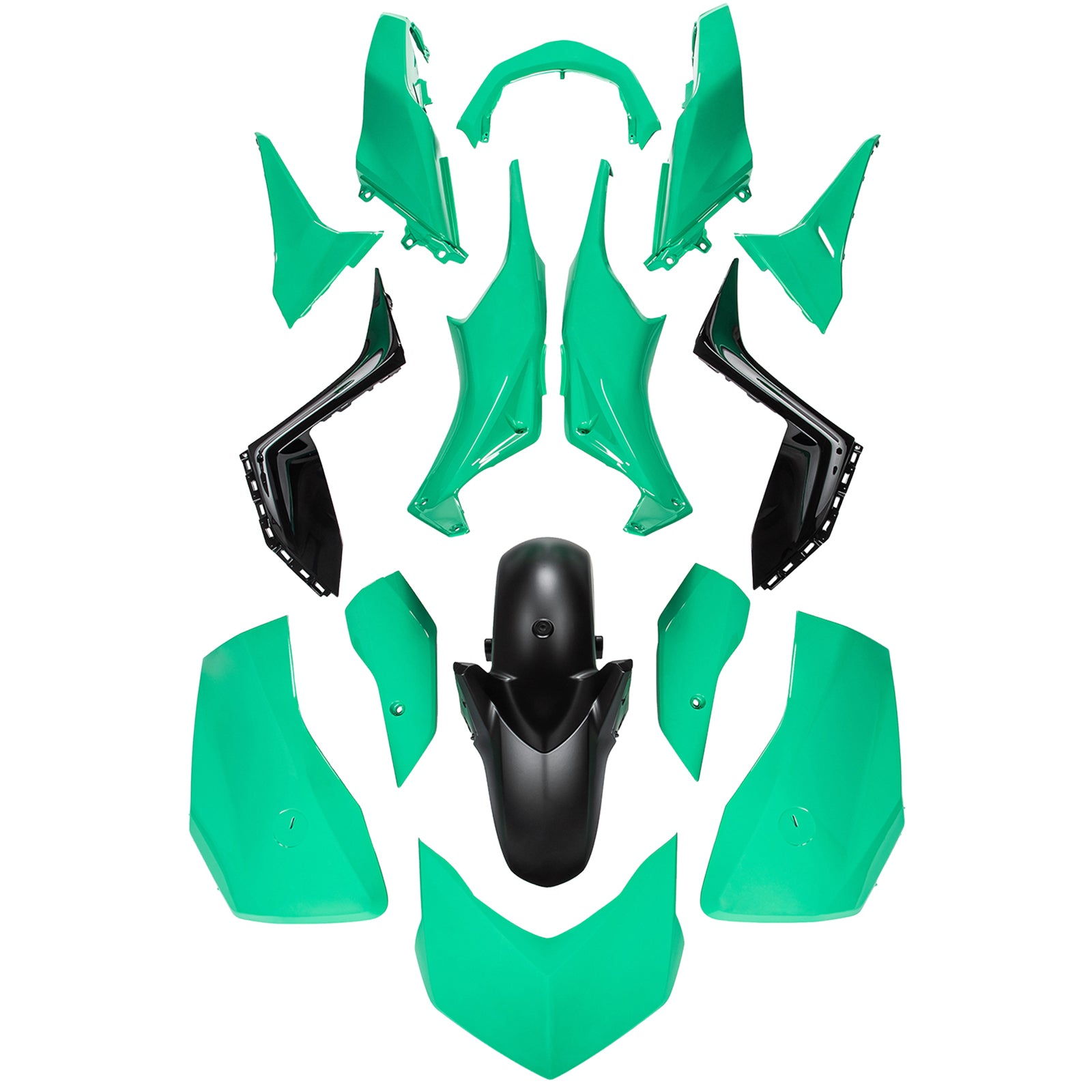 Amotopart 2023-2024 Yamaha X-MAX 300 Light Green Black Fairing Kit