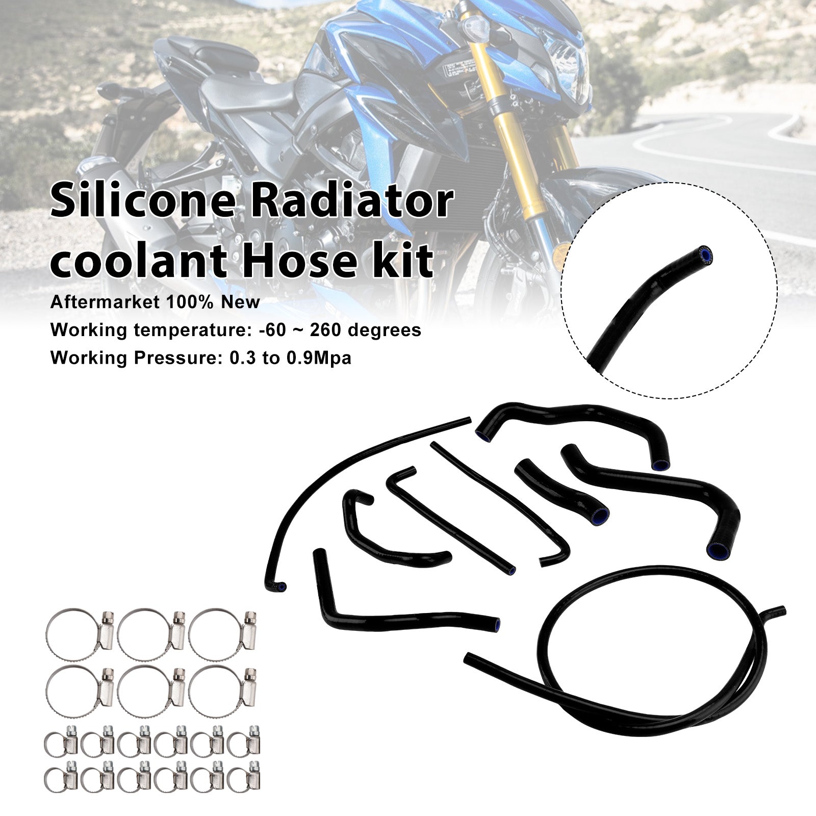 17-25 Suzuki GSX-S750 /Z 20 Silicone Radiator coolant Hose kit