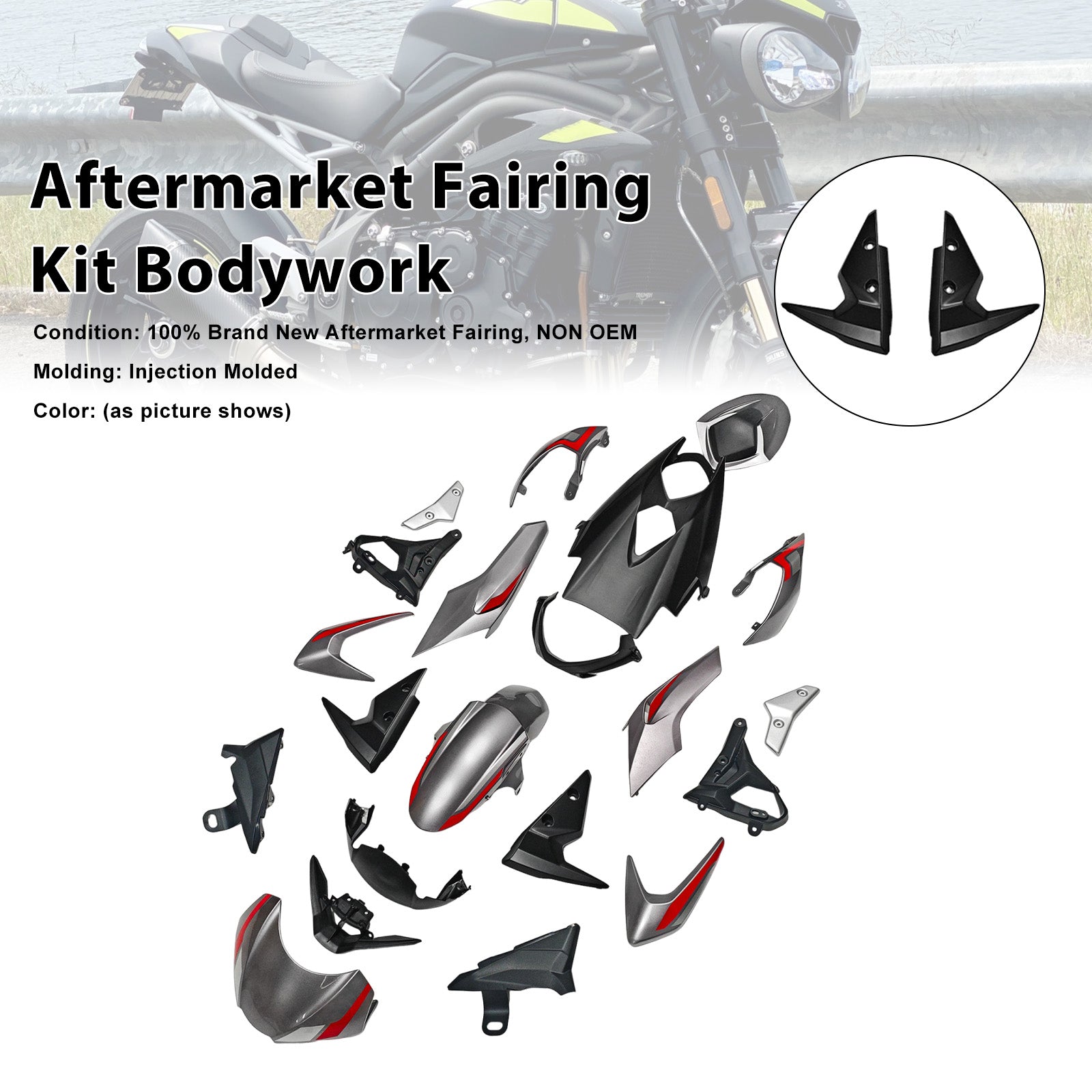 Amotopart 2020-2022 Collection de kits de carénage Triumph Street Triple 765 R/RS