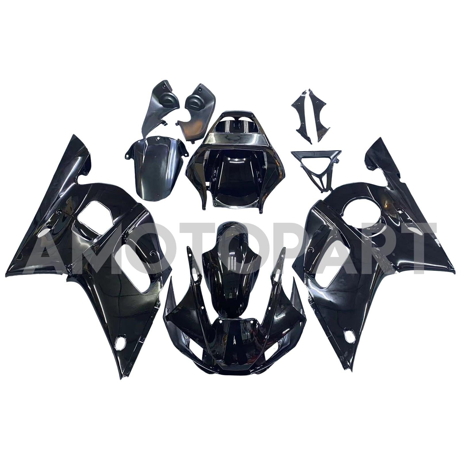 Amotopart 1998-2002 Yamaha YZF 600 R6 Black Fairing Kit
