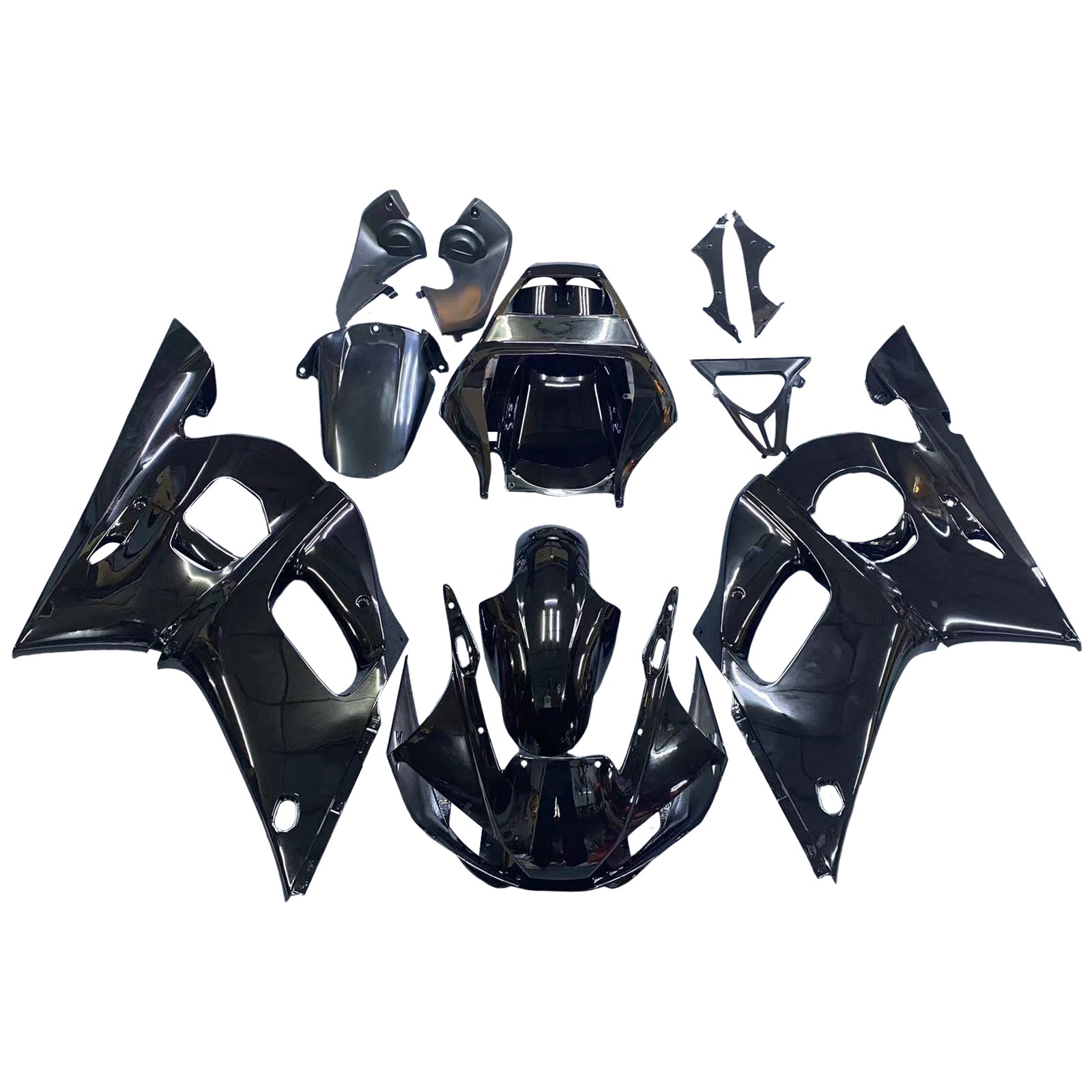 Amotopart 1998-2002 Yamaha YZF 600 R6 Black Fairing Kit