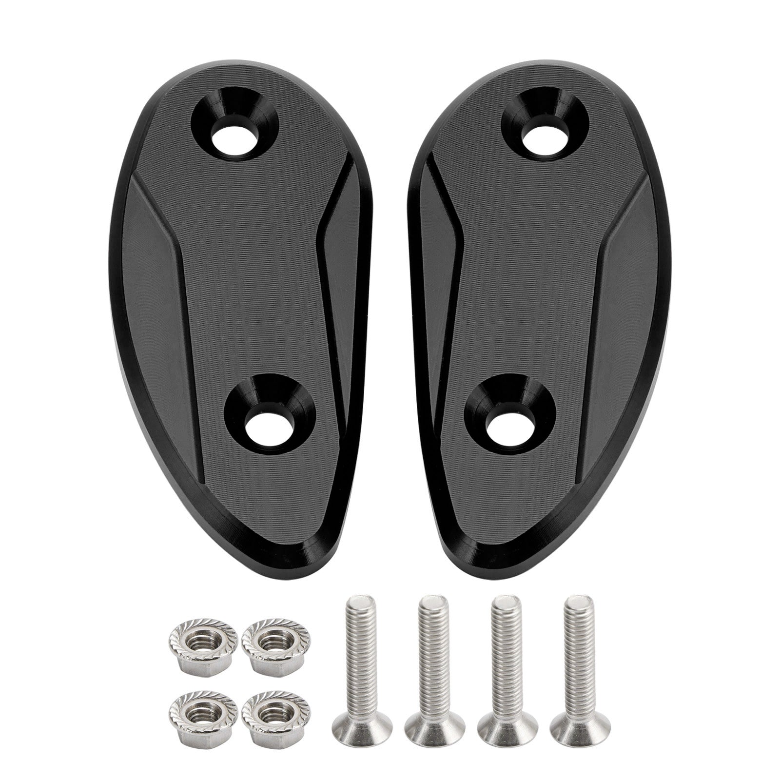 Schwarze Spiegellösch-Blindblockplatten für Honda CBR1000RR 2008–2023