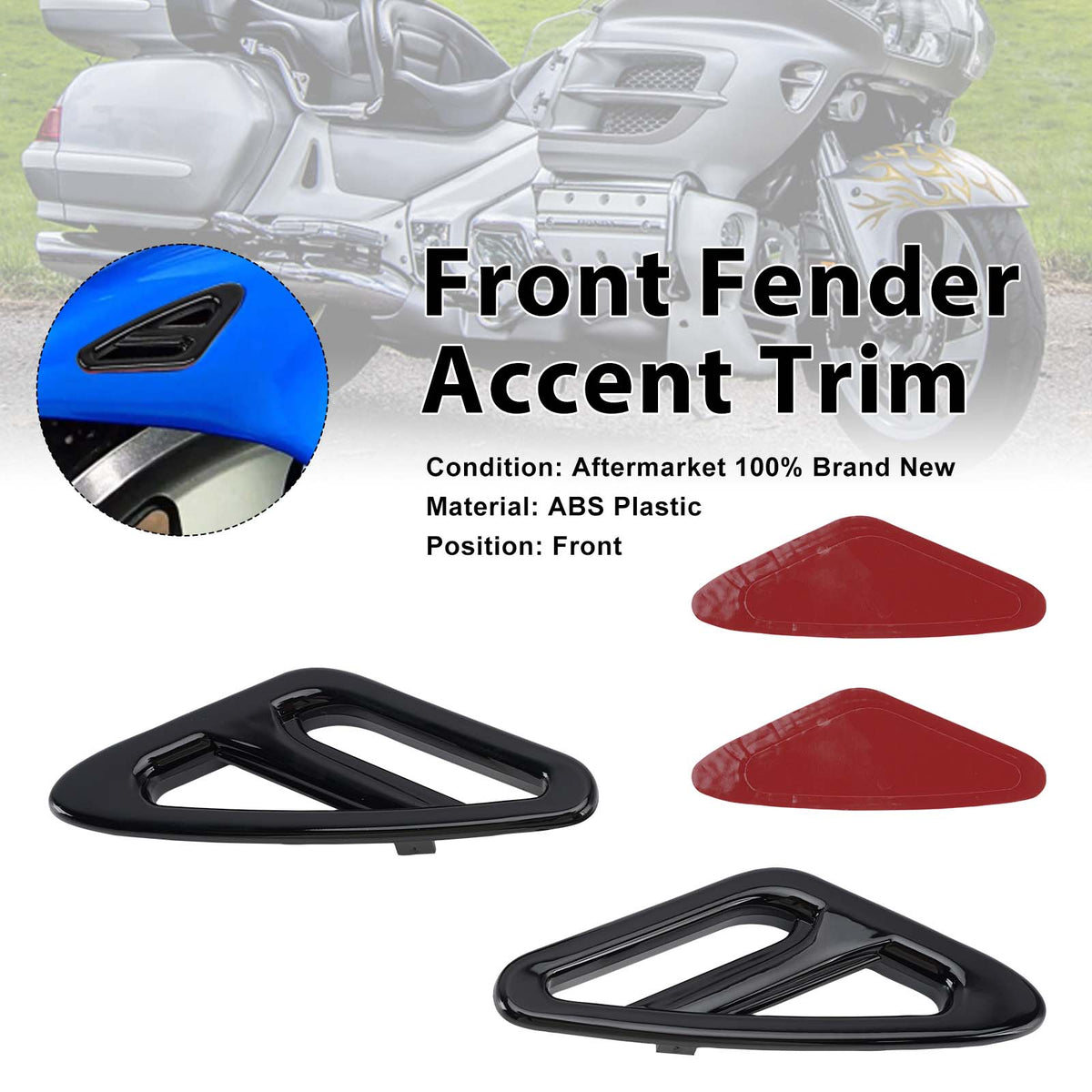 2001-2017 Honda GL1800 Goldwing 1800 Front Fender Accent Trim