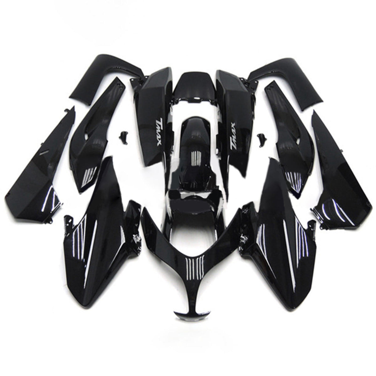 Amotopart 2008–2012 T-Max XP500 Yamaha glänzend schwarzes Verkleidungsset