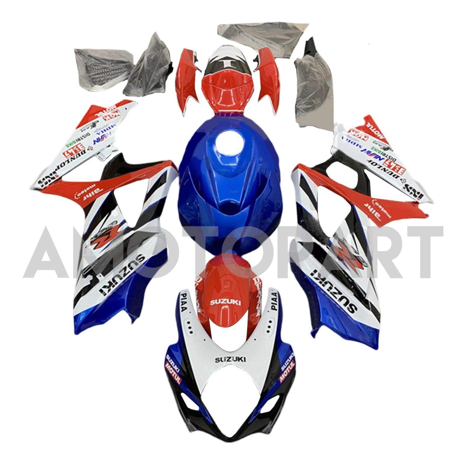 Amotopart 2007-2008 Suzuki GSXR1000 K7 Red&Blue Fairing Kit