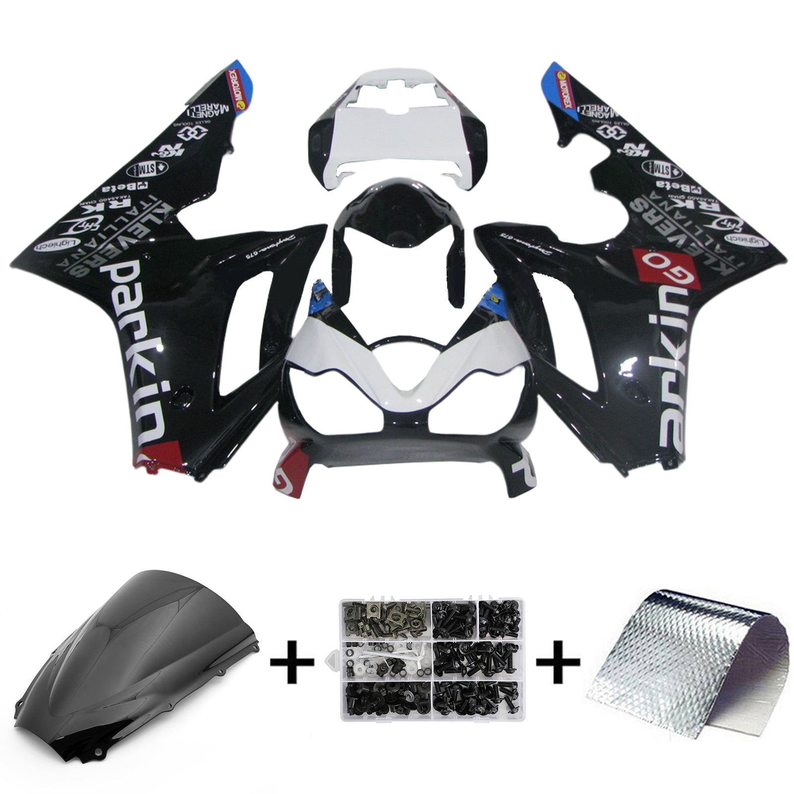 Amotopart 2006-2008 Triumph Daytona 675 Kit de carénage noir Style3