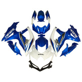 Amotopart 2008-2010 K8 GSXR 600/750 Suzuki Bleu&Blanc Style1 Kit de carénage