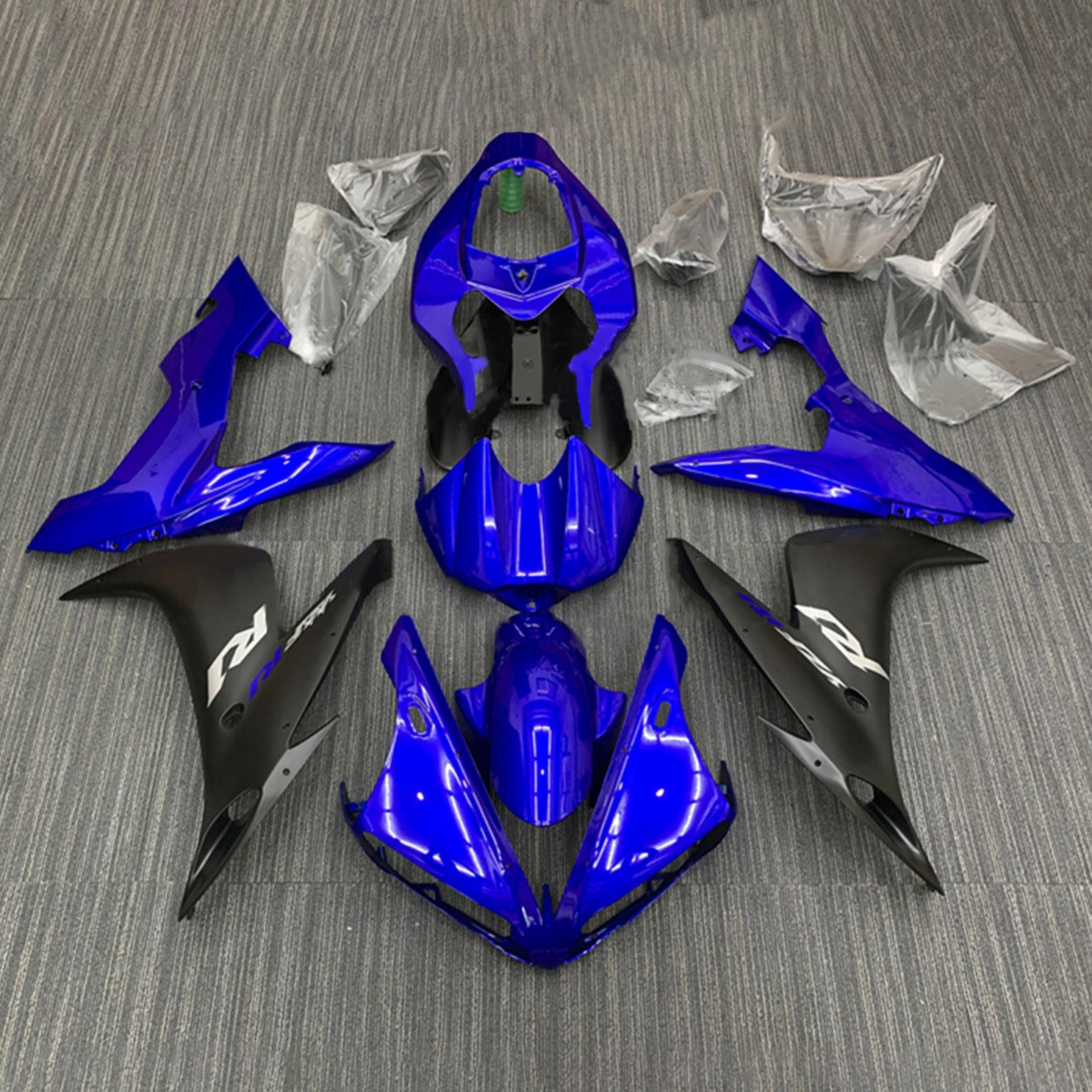 Amotopart 2004-2006 YZF 1000 R1 Yamaha Blue&Black Fairing Kit