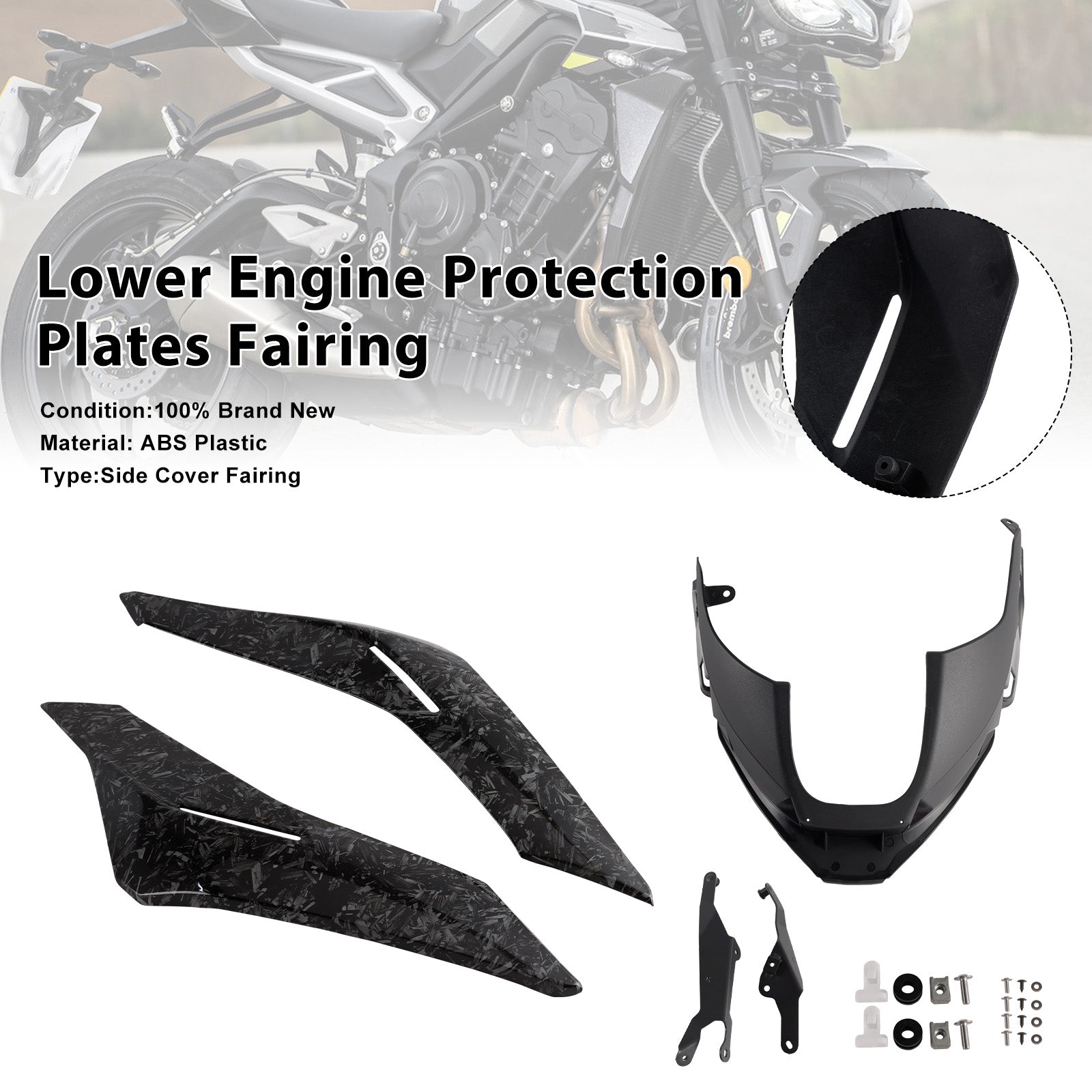 2023-2025 Street Triple 765 R/RSEngine Lower Belly Pan Panels Guard Fairing