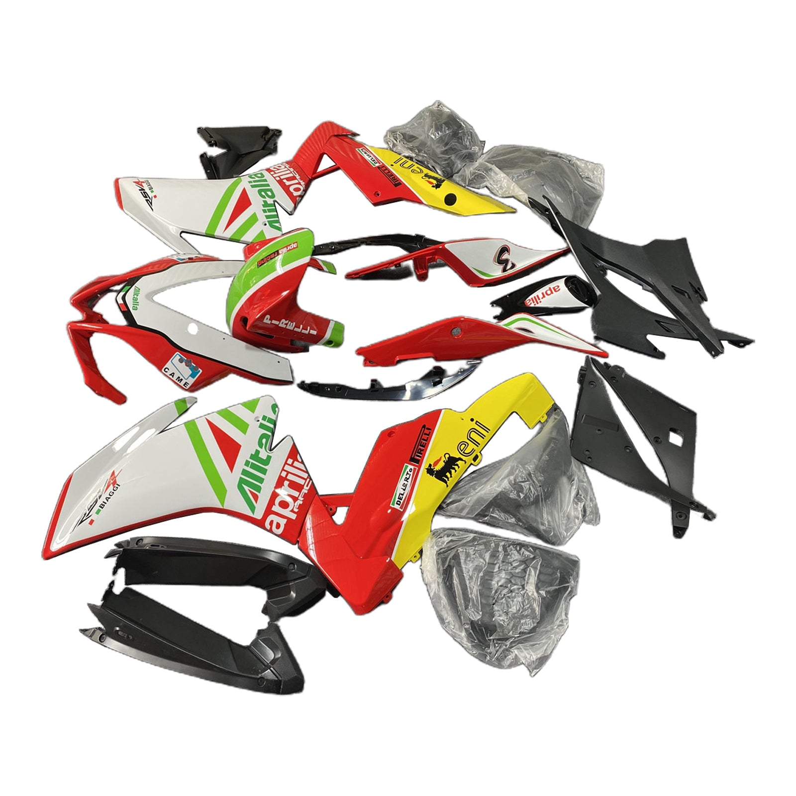 Amotopart 2009-2015 RSV4 1000 Aprilia Red&Green Style4 Fairing Kit