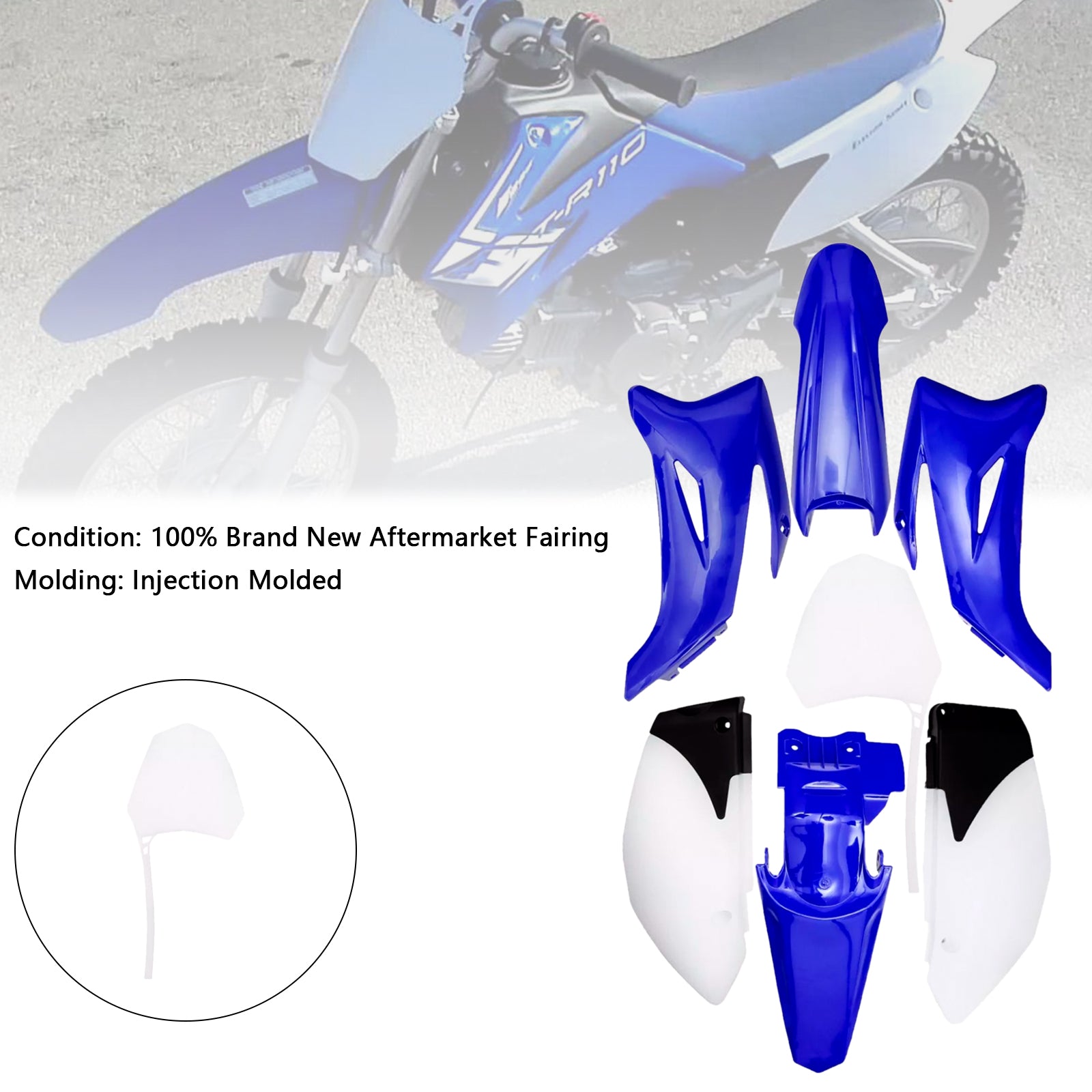 Yamaha TTR110 Dirt Bike Body Plastic Kit Fender Faming