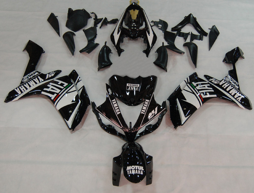 Amotopart 2007-2008 Yamaha YZF 1000 R1 Black&White Style3 Fairing Kit