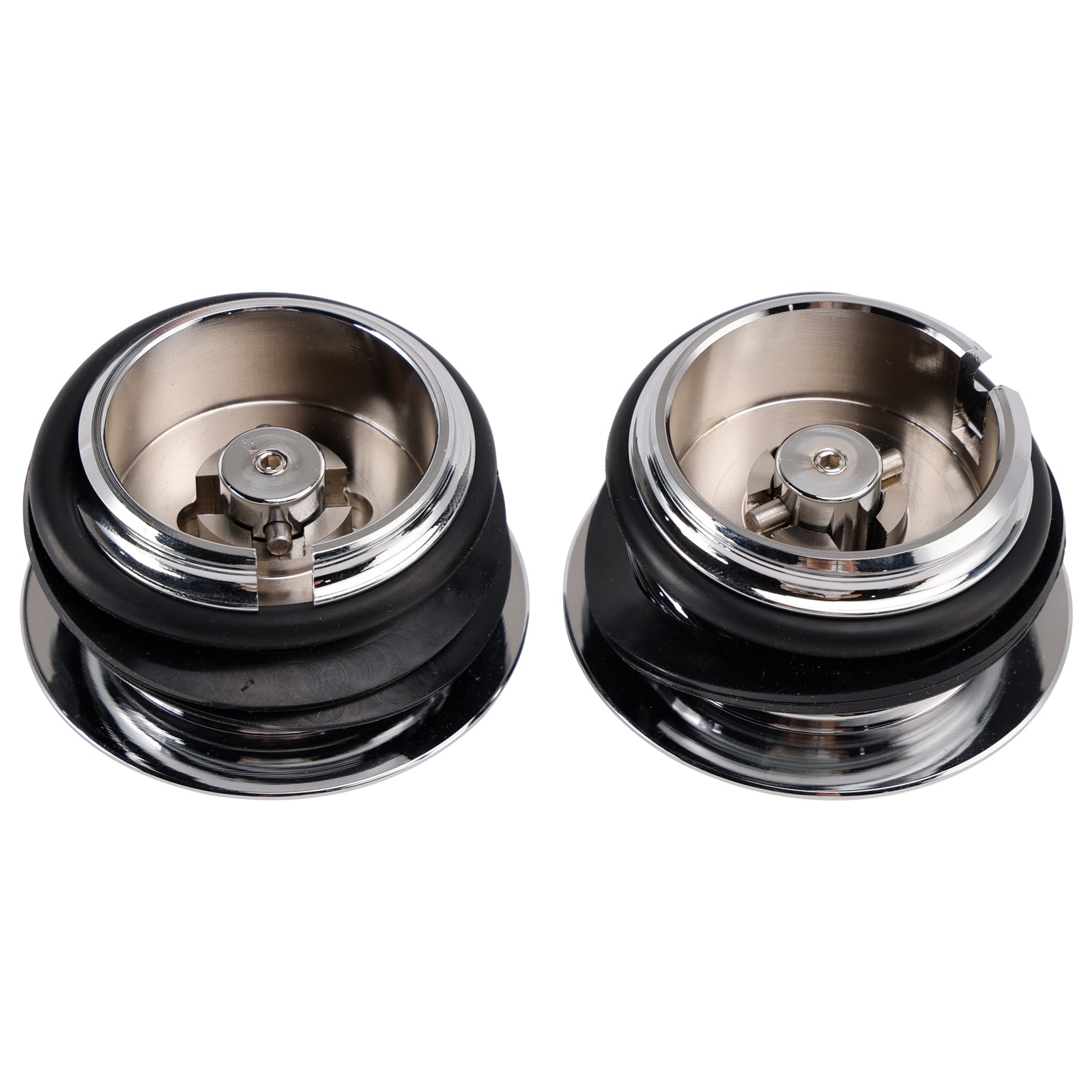 Set di tappi benzina a vite pop-up in alluminio billet cromato Touring Softail Dyna