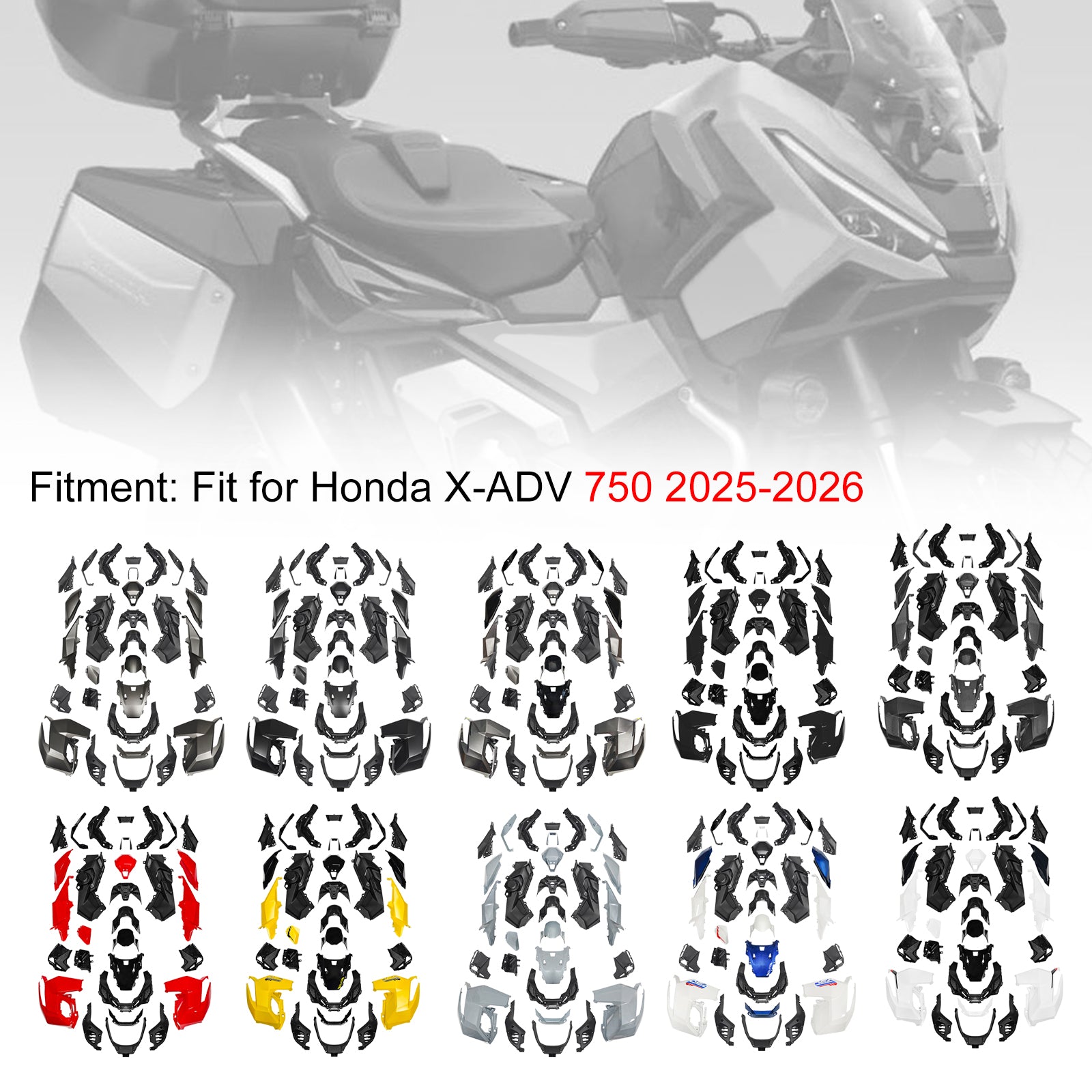 Amotopart 2025-2026 Honda X-ADV 750 Fairing Kit Collection
