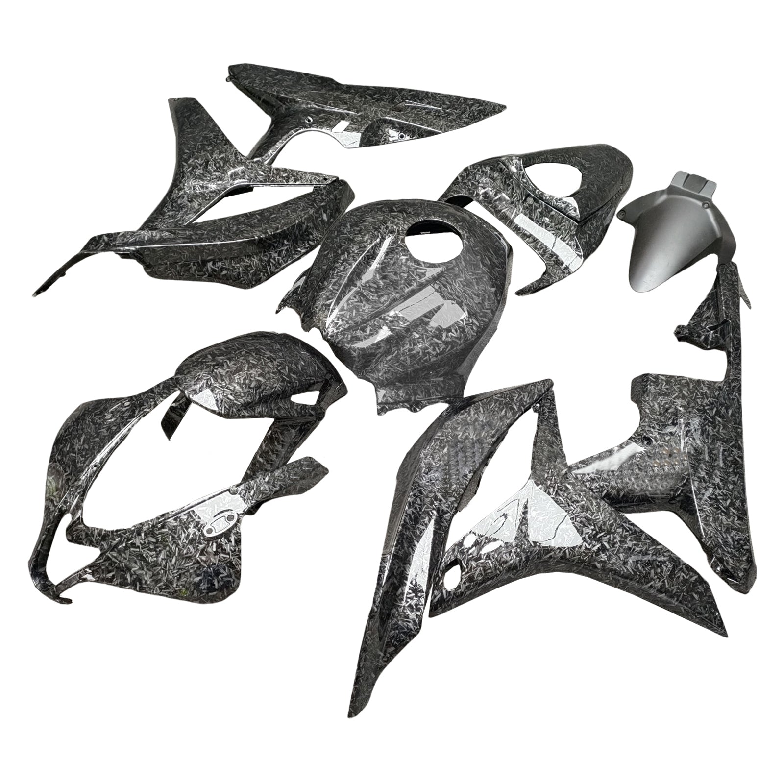Amotopart 2007-2008 Honda CBR600RR Forged Carbon Fiber Patterns Fairing Kit
