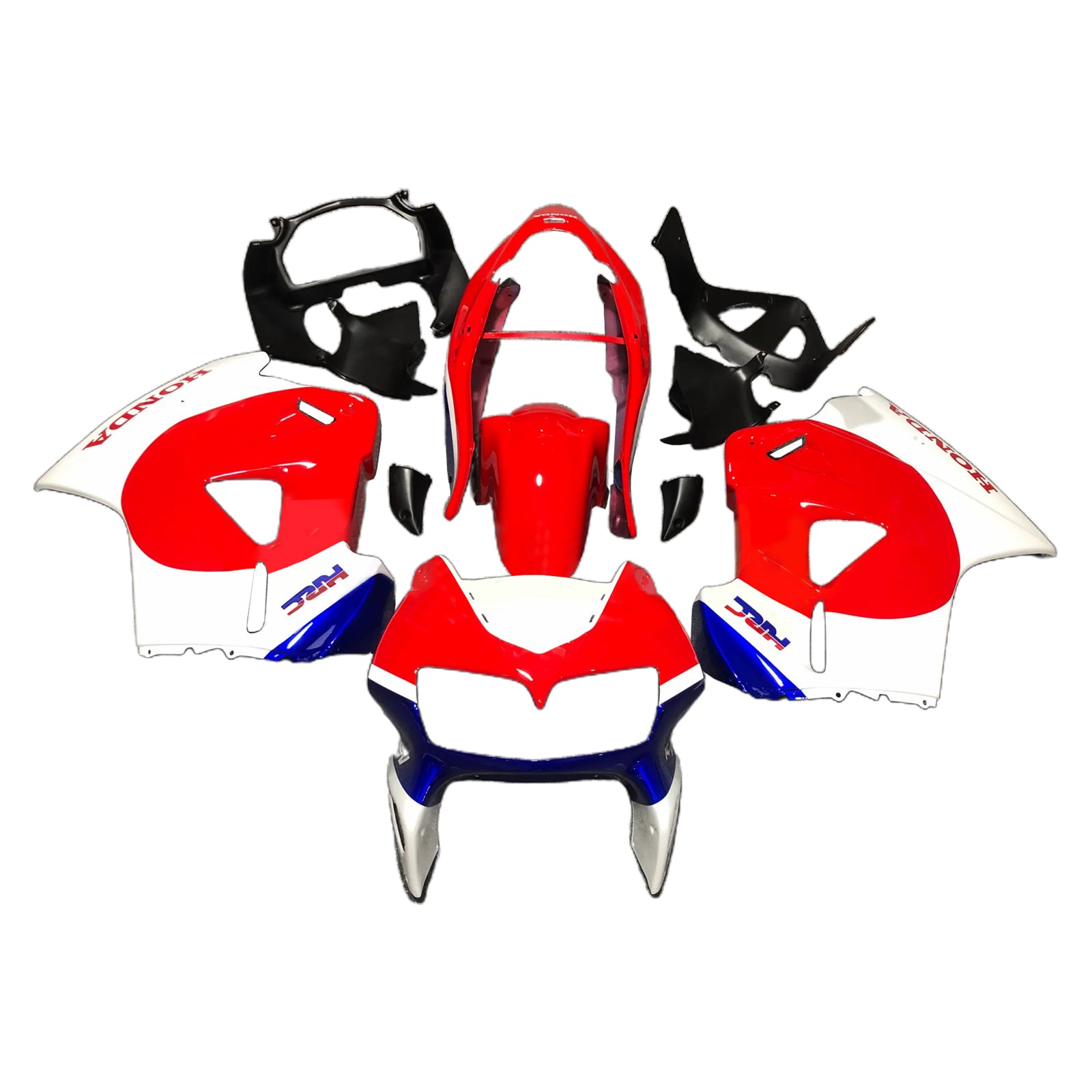 Amotopart 1998-2001 Honda VFR800 Red White Black Fairing Kit