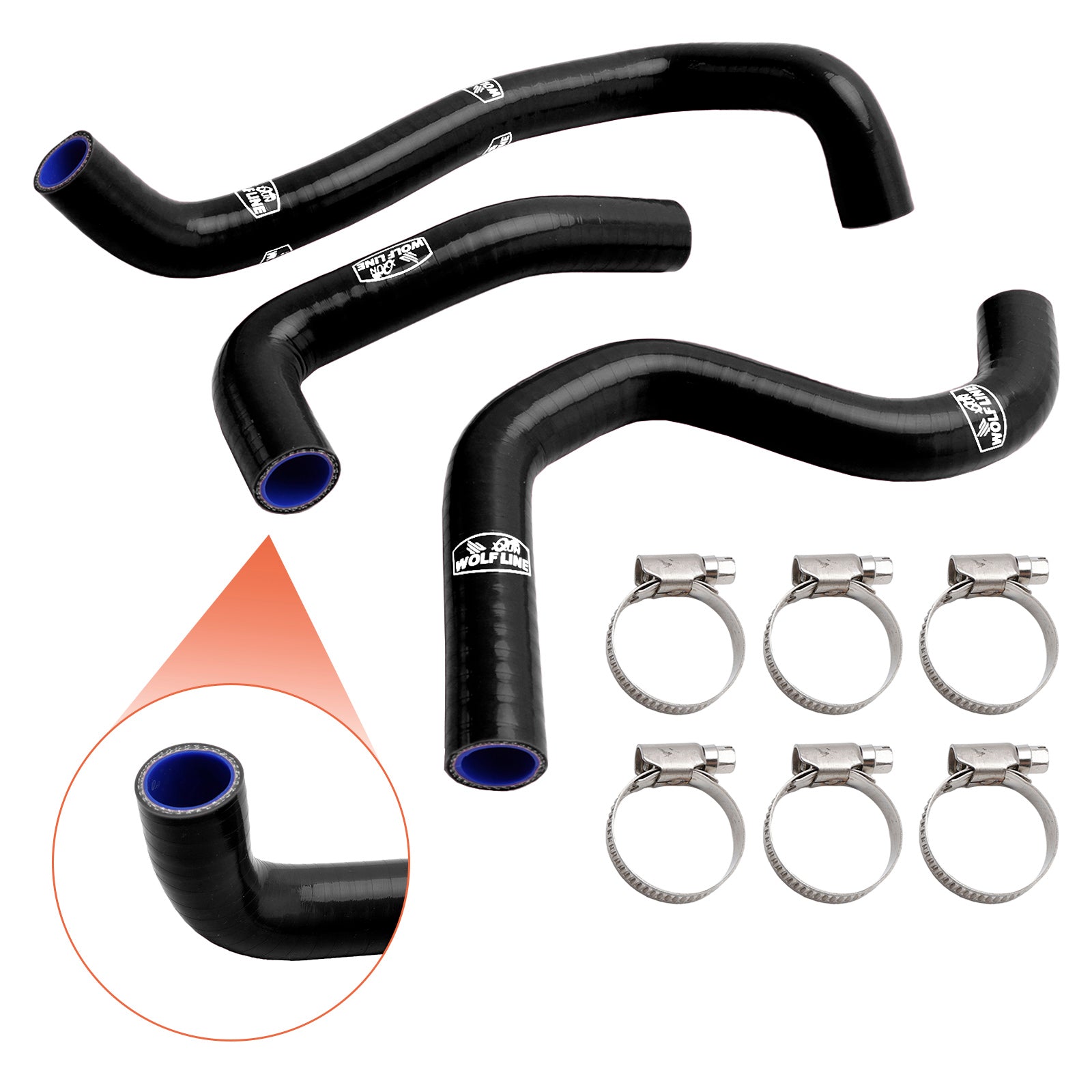 20-22 Street Triple 765 R RS Silicone Radiator Coolant Hose Kit