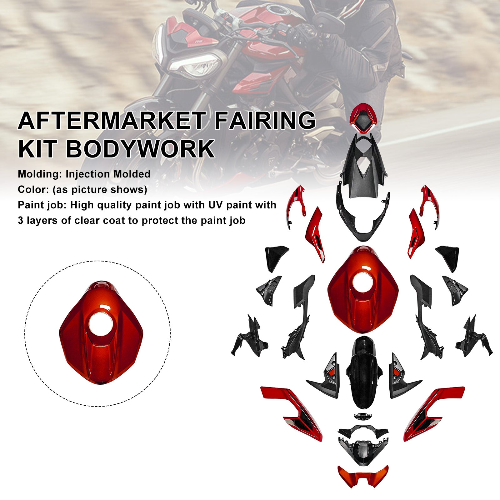 Amotopart 2023–2025 Triumph Street Triple 765 R/RS Verkleidungsset-Kollektion