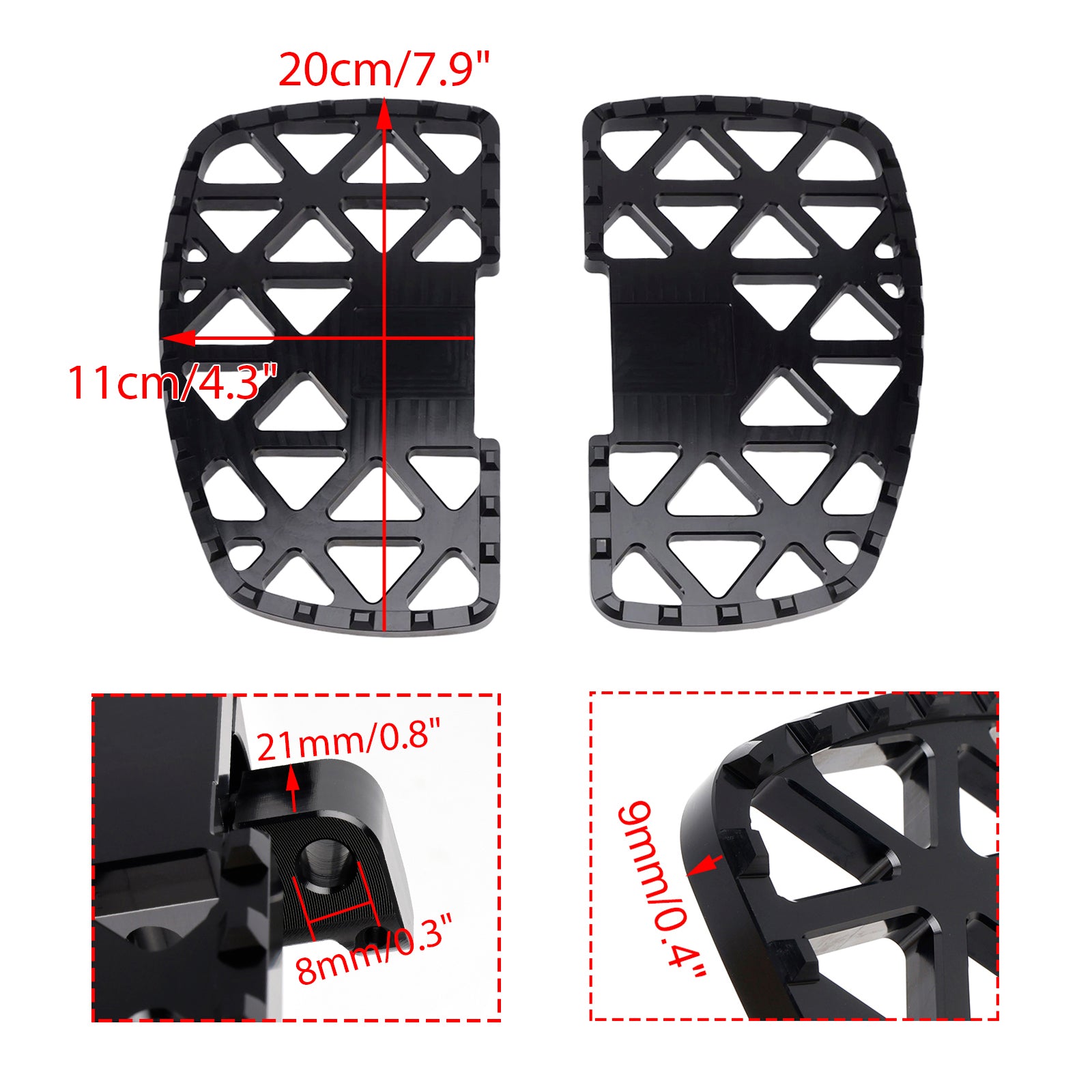2018-2024 BMW R1250RT K1600B K1600GT K1600GTL  Front Footrests Foot Pegs