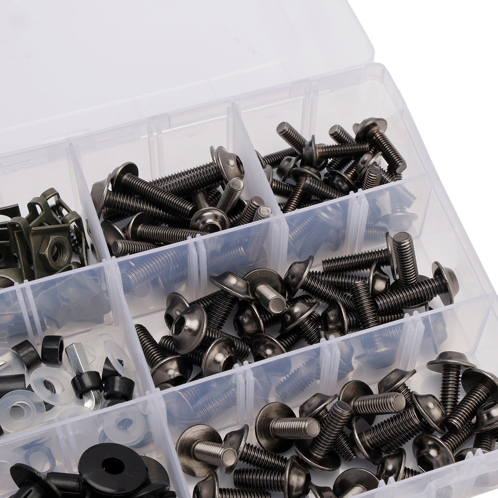 198PCS Universal Fairing Bolts Screws Kit Titanium