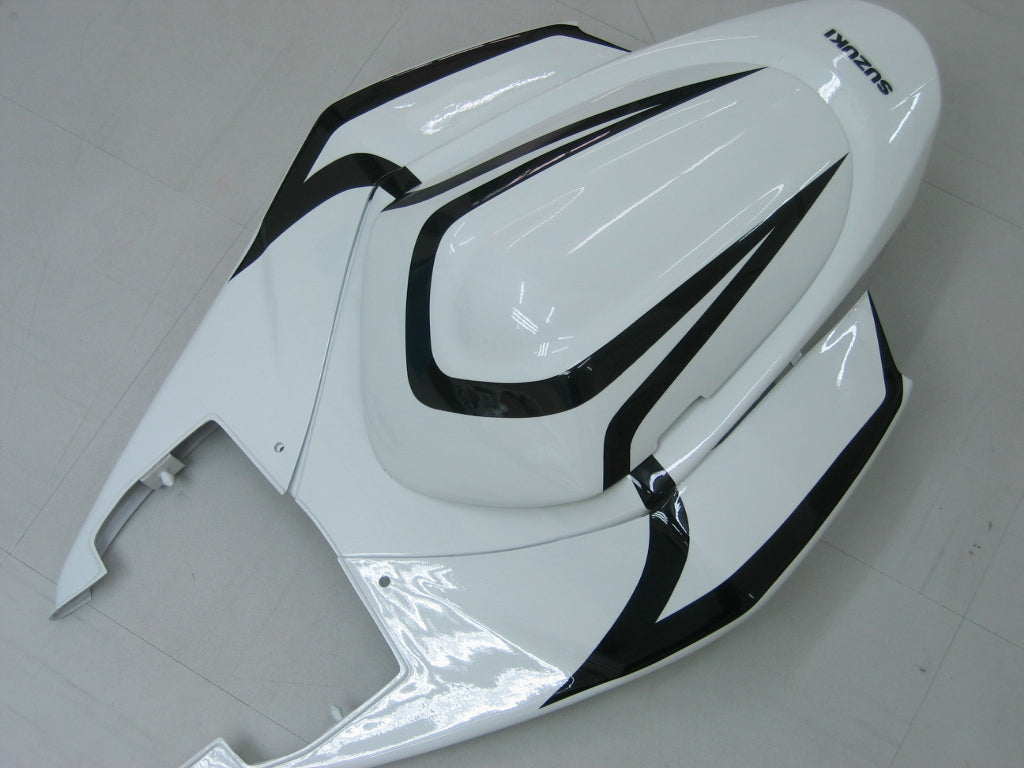 Amotopart 2005-2006 Suzuki GSXR1000 K5 White with Black Stripe Fairing Kit