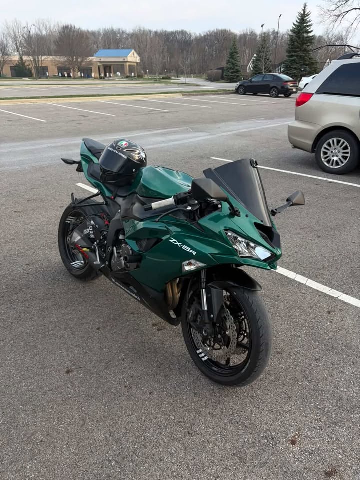 Amotopart 2019-2023 Kawasaki ZX6R メタリックグリーン フェアリングキット