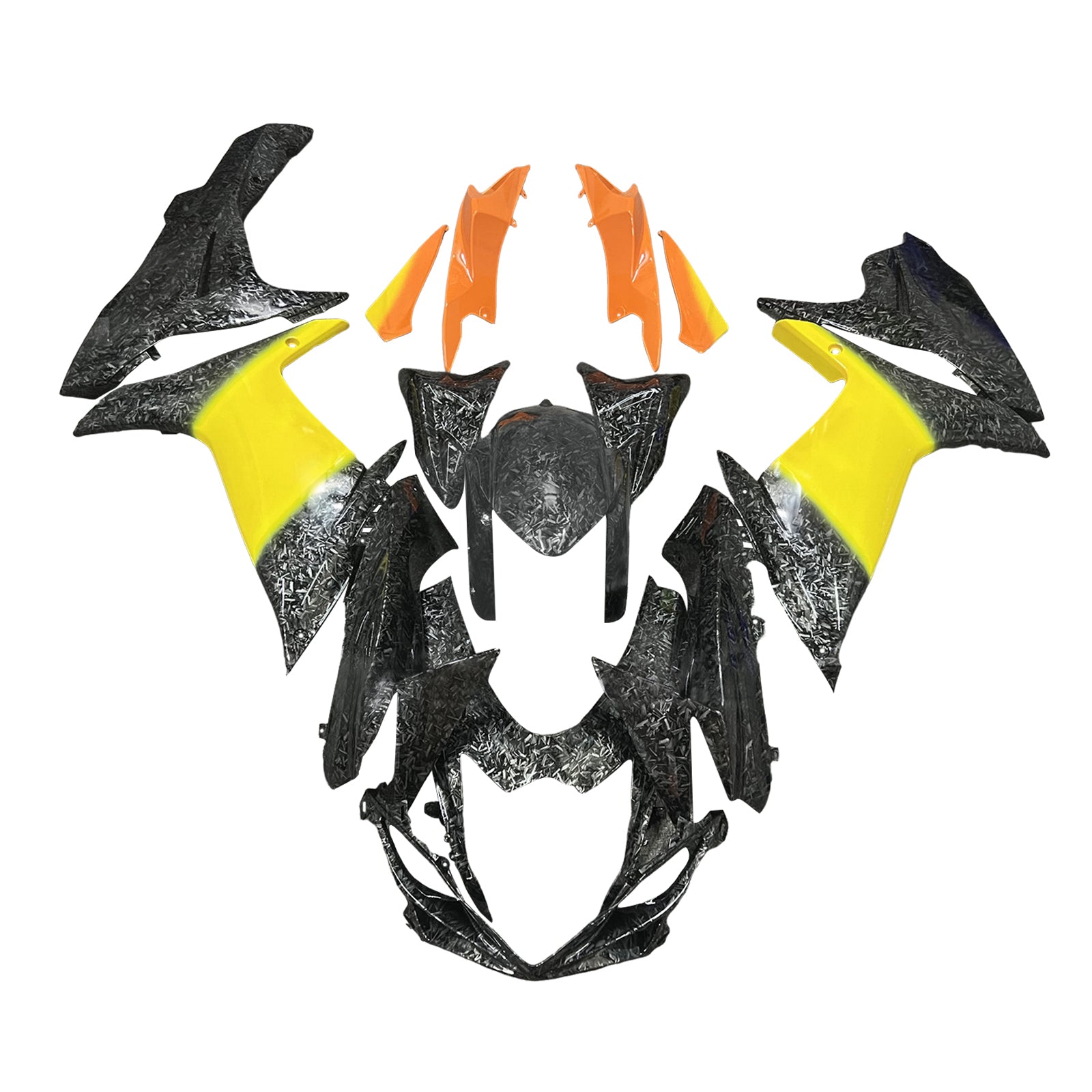 Amotopart 2011-2025 Suzuki GSXR 600/750 Forged Carbon Fasergelb Musterverkleidungskit