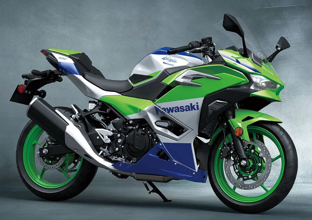 Amotopart 2024-2025 Kawasaki Ninja 500 ホワイト グリーン ブラック フェアリングキット