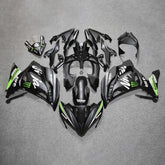 Amotopart 2017-2019 Kawasaki ER6F/Ninja650R Black&Green Style4 Fairing Kit