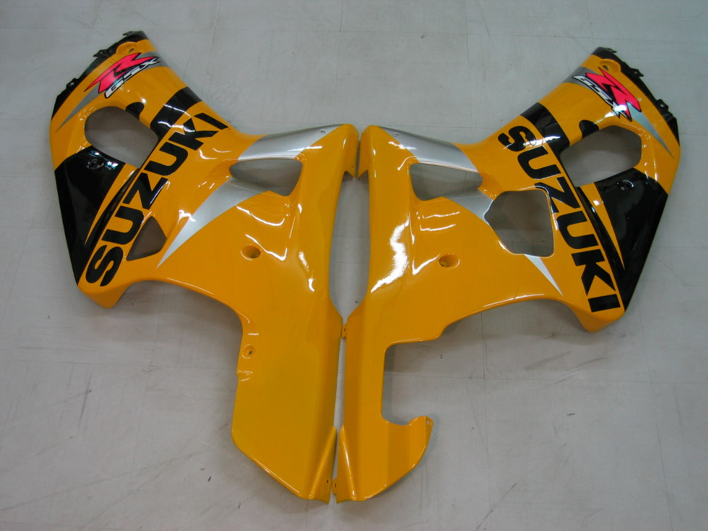 Amotopart 2001-2003 Suzuki GSXR600 Yellow Black Fairing Kit