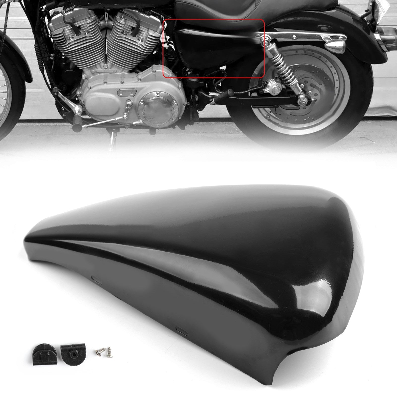 1 pieza de cubierta de batería del lado izquierdo para Sportster XL Iron 883 1200 2014-2018