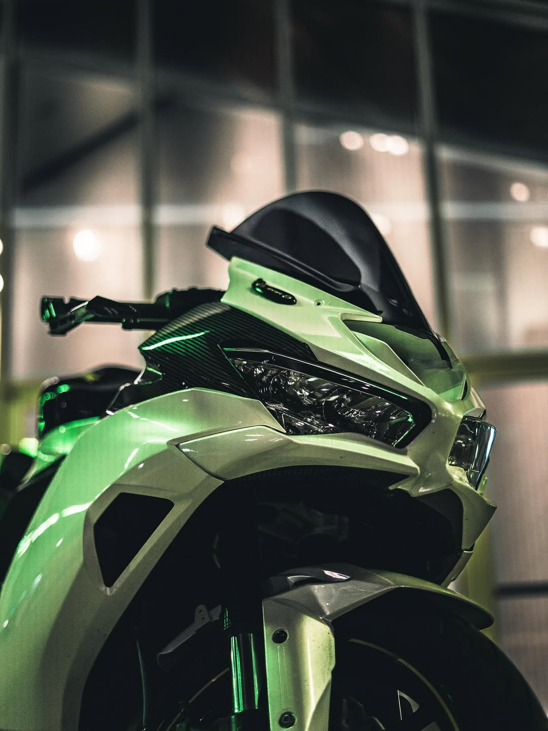 Amotopart 2019-2023 Kawasaki ZX6R カーボンパールホワイトフェアリングキット