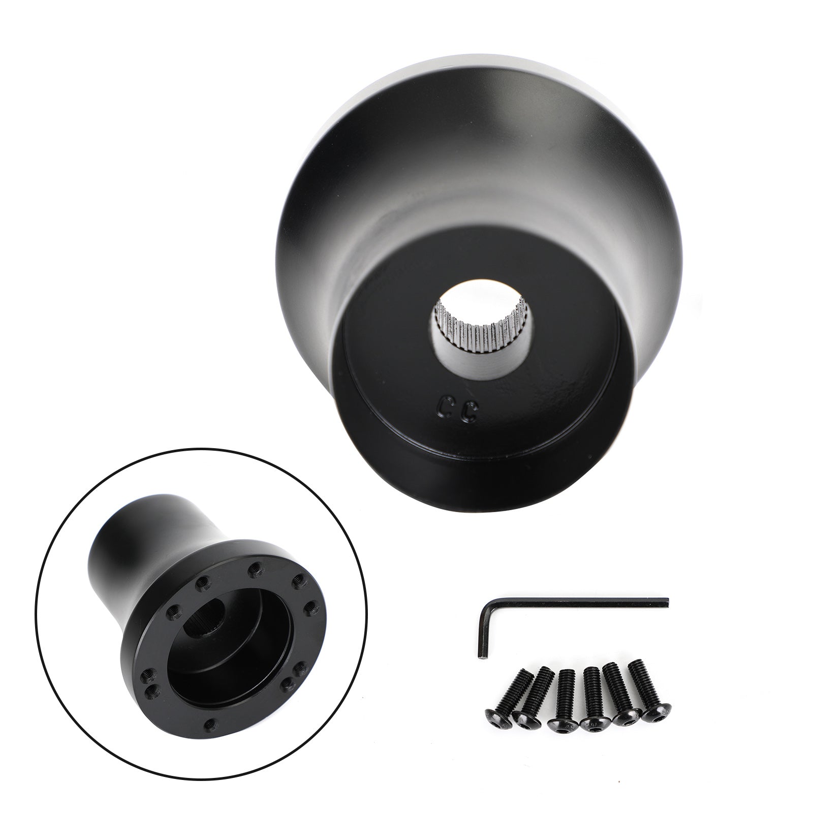 1984-Up Club Car DS Golf Cart Aluminium-Lenkrad-Adapternabe, Schwarz