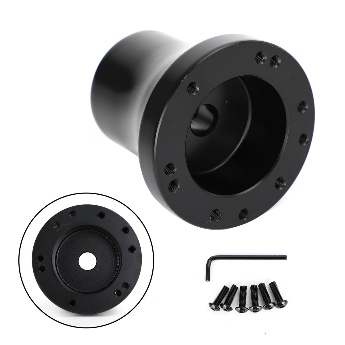 Moyeu d'adaptateur de volant en aluminium pour voiturette de Golf noire Club Car Precedent