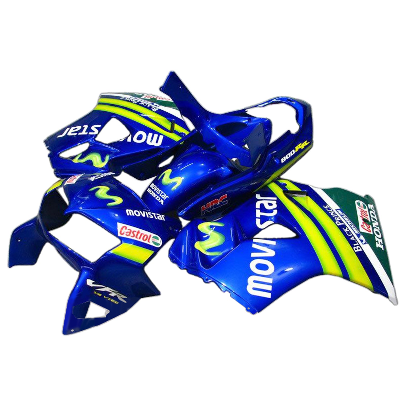 Kit de carénage bleu Amotopart 1998-2001 Honda VFR800