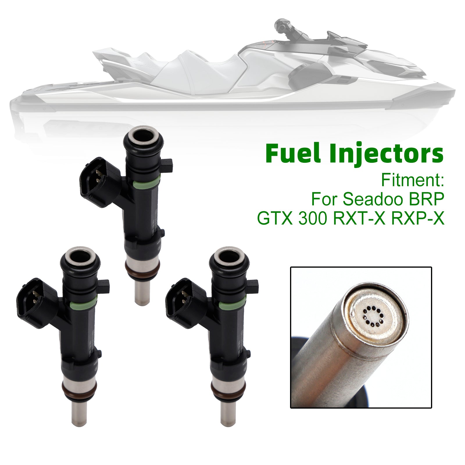 3PCS Seadoo BRP GTX 300 RXT-X RXP-X Fuel Injectors 0280158383 420874000