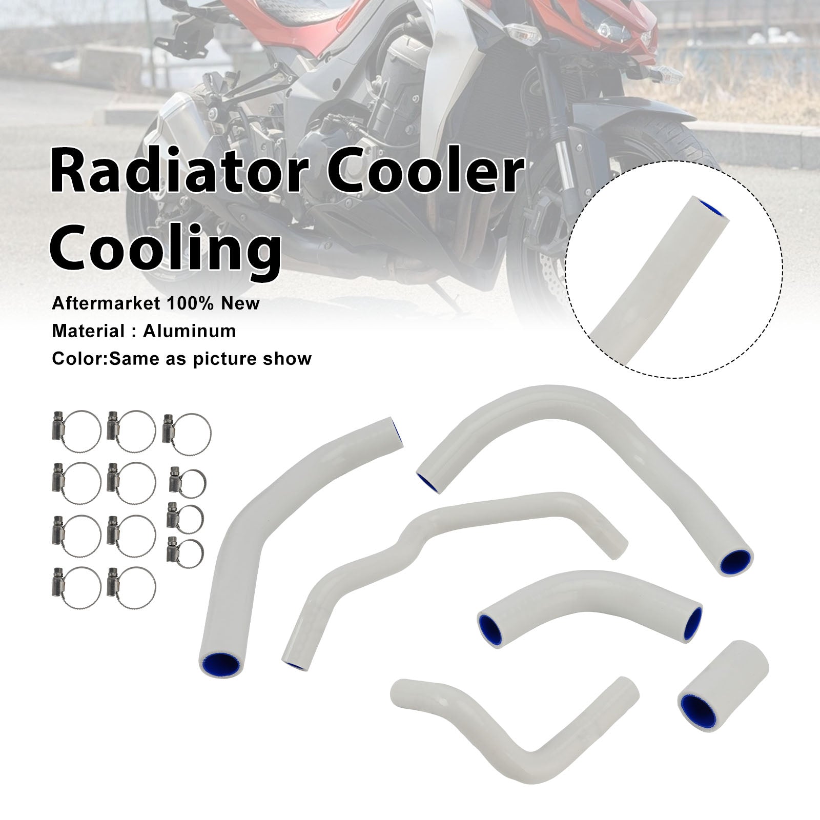 Kawasaki Z1000 Z1000SX Z1100 Silicone Radiator coolant Hose kit