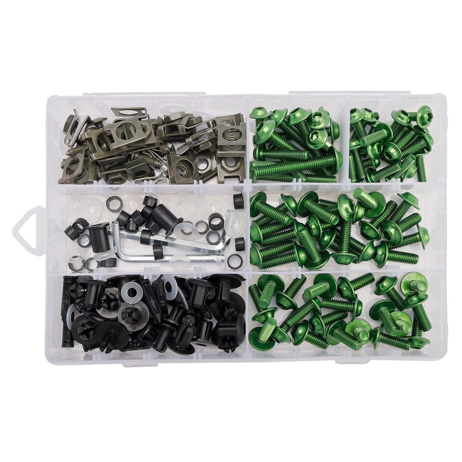 Amotopart 2024-2025 Kawasaki ZX-6R Black Green Fairing Kit